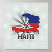 Haitis Flag Karte 2.0 Poster (Vorne)
