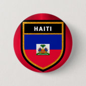 Haitis-Flagge Button (Vorderseite)