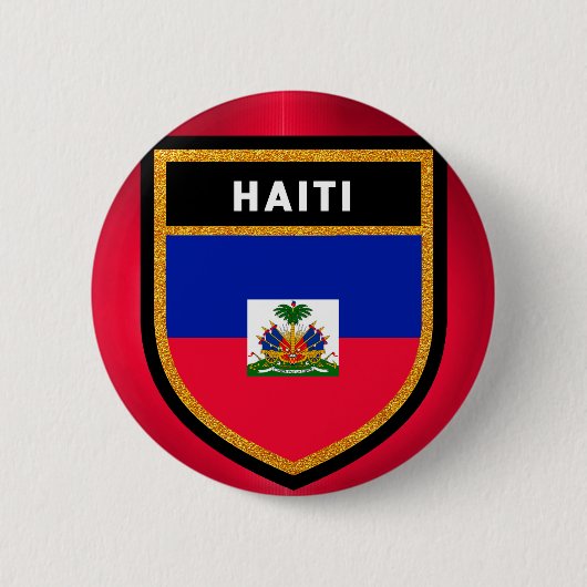 Haitis-Flagge Button (Vorderseite)