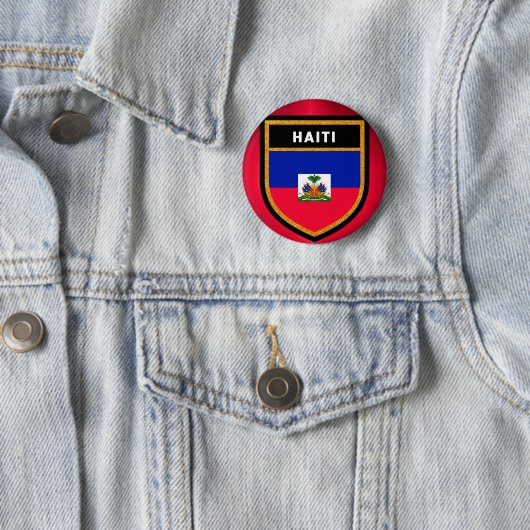 Haitis-Flagge Button (Beispiel)