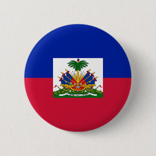 Haitis-Flagge Button