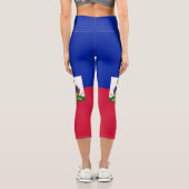Haitis-Flagge Capri Leggings (Rückseite)