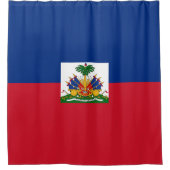Haitis Flagge Duschvorhang (Vorderseite)