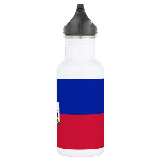 Haitis-Flagge Edelstahlflasche (Rechts)