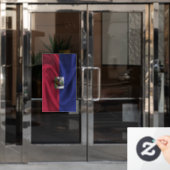 Haitis-Flagge Fensteraufkleber (Büro Tür)