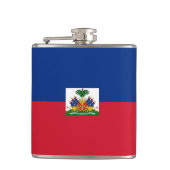 Haitis Flagge Flachmann (Vorderseite)