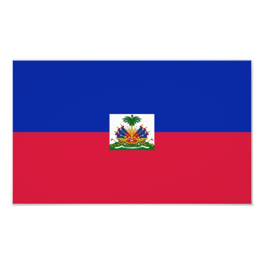 Haitis-Flagge Fotodruck (Vorne)