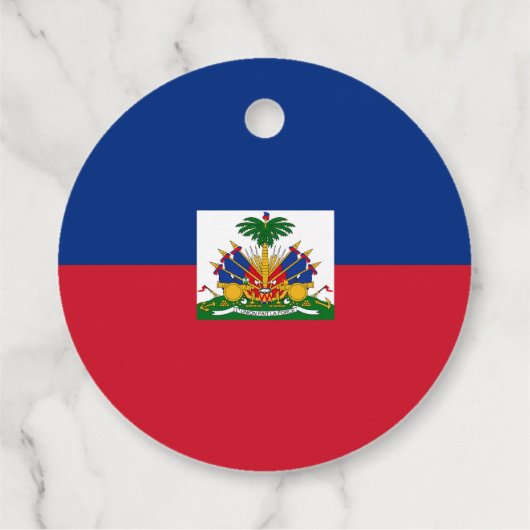 Haitis Flagge Geschenkanhänger (Rückseite)