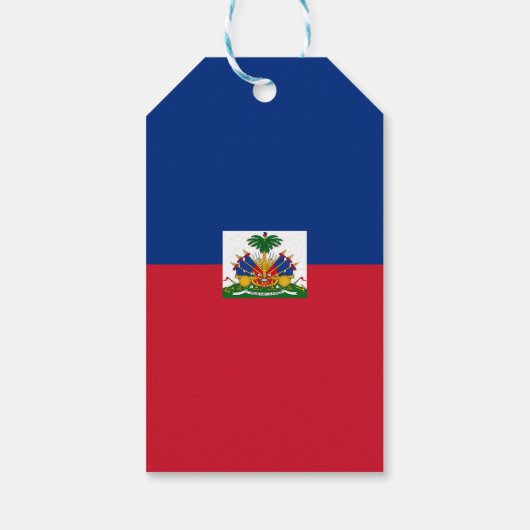 Haitis Flagge Geschenkanhänger (Rückseite)