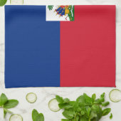 Haitis Flagge Geschirrtuch (Gefaltet)