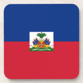 Haitis Flagge Getränkeuntersetzer (Vorderseite)