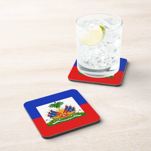 Haitis-Flagge Getränkeuntersetzer (Rechte Seite)