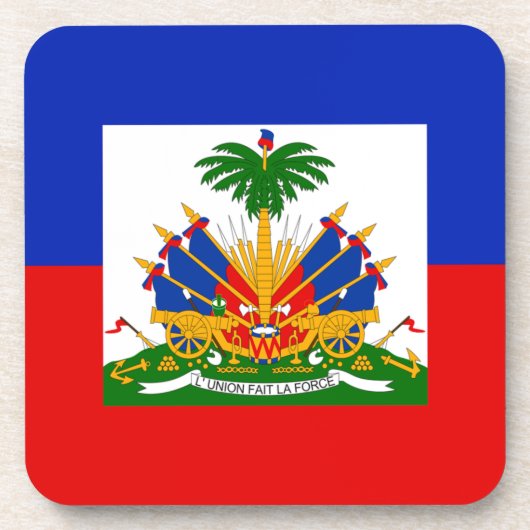 Haitis-Flagge Getränkeuntersetzer (Vorderseite)
