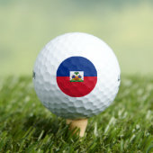 Haitis Flagge Golfball (Insitu T-Shirt)
