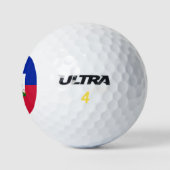 Haitis-Flagge Golfball (Logo)