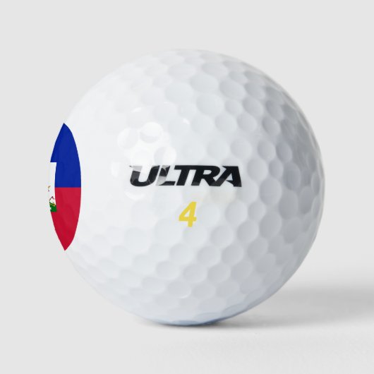 Haitis-Flagge Golfball (Logo)