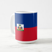Haitis Flagge Kaffeetasse (Vorderseite Links)