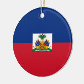 Haitis Flagge Keramik Ornament (Links)