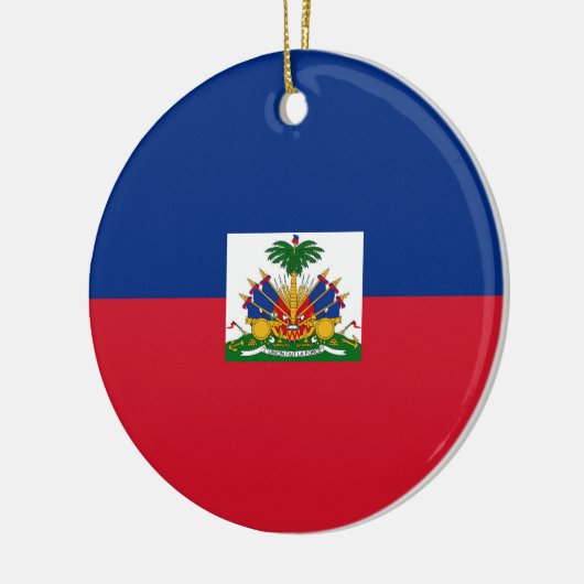 Haitis Flagge Keramik Ornament (Links)