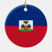 Haitis Flagge Keramik Ornament (Hinten)