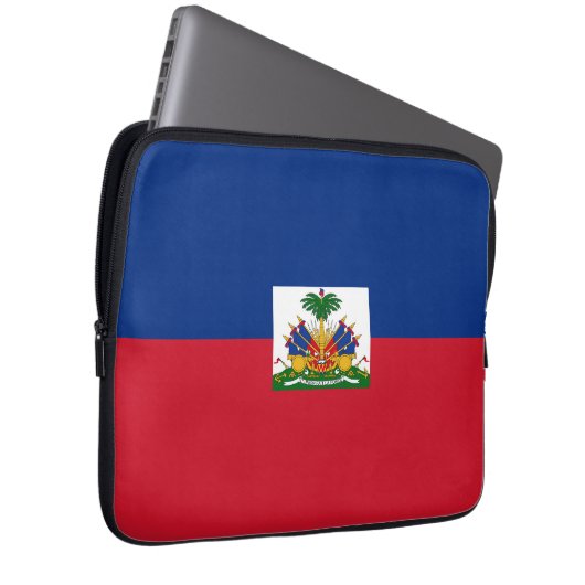 Haitis Flagge Laptopschutzhülle (Vorne Rechts)