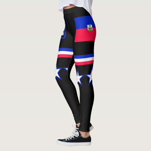 Haitis-Flagge Leggings (Links)