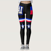 Haitis-Flagge Leggings (Vorderseite)