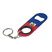 Haitis Flagge Mini Flaschenöffner (Vorderseite Schrägansicht)