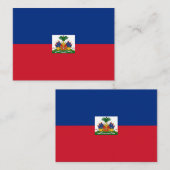Haitis Flagge Mitteilungskarte (Vorne/Hinten)