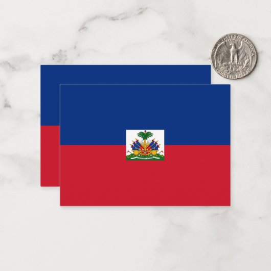 Haitis Flagge Mitteilungskarte (Vorderseite/Rückseite Beispiel)