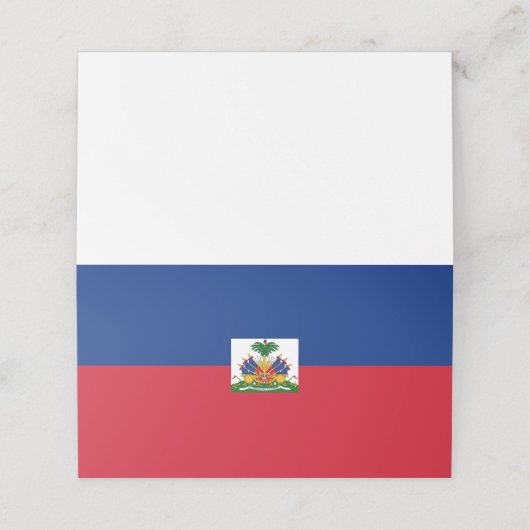 Haitis Flagge Platzkarte (Außenseite Aufgefaltet)