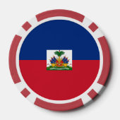 Haitis Flagge Pokerchips (Rückseite)