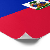 Haitis-Flagge Poster (Ecke)