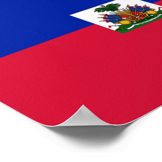 Haitis-Flagge Poster (Ecke)