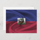 Haitis-Flagge Postkarte (Vorne/Hinten)