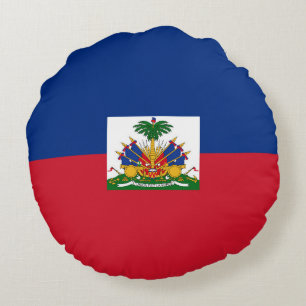 Haitis Flagge Rundes Kissen