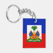 Haitis-Flagge Schlüsselanhänger (Vorderseite links)