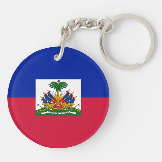 Haitis-Flagge Schlüsselanhänger (Rückseite)