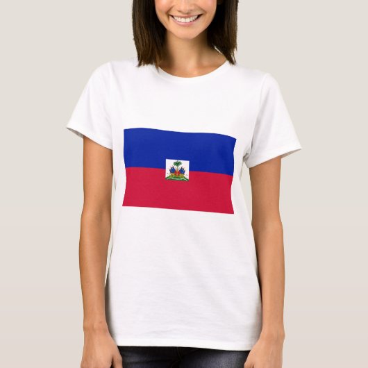 Haitis-Flagge T-Shirt (Vorderseite)