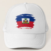 Haitis Flagge Truckerkappe (Vorderseite)