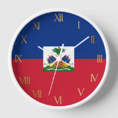 Haitis Flagge Uhr (Vorderseite)