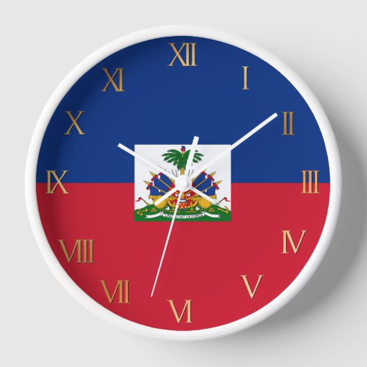 Haitis Flagge Uhr (Vorderseite)