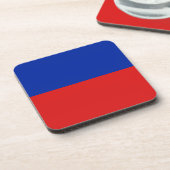 Haitis Flaggen-Untersetzer Getränkeuntersetzer (Linke Seite)