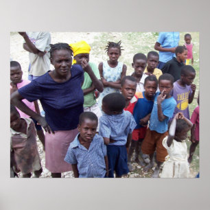 Haitis Gesicht des Hungers Poster