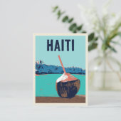 Haitis köstliches Kokosgetränk Postkarte (Stehend Vorderseite)