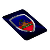 Haitis Metallisches Emblem Magnet (Rechte Seite)