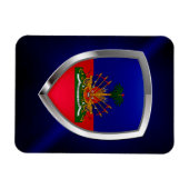 Haitis Metallisches Emblem Magnet (Horizontal)