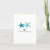 Haitis Starfish Hochzeitspass Einladung (Rückseite)