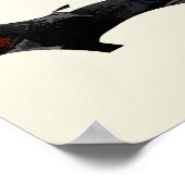 Haitis Trendy Peace Sign mit Haitianischer Karte Poster (Ecke)