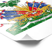 Haitis Wappen Fotodruck (Ecke)